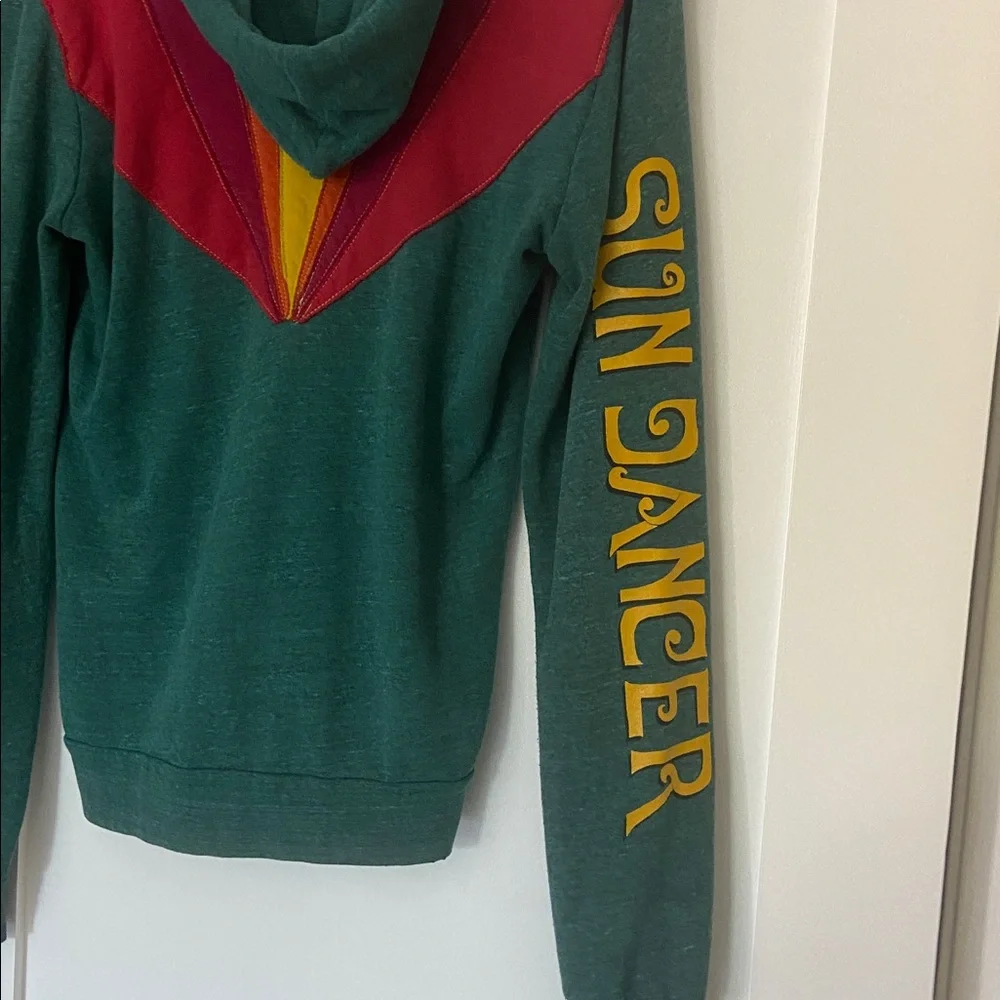 AVIATOR NATION Rare Sunburst style Sundancer Hoodie Teal Green Medium - Picture 9 of 9